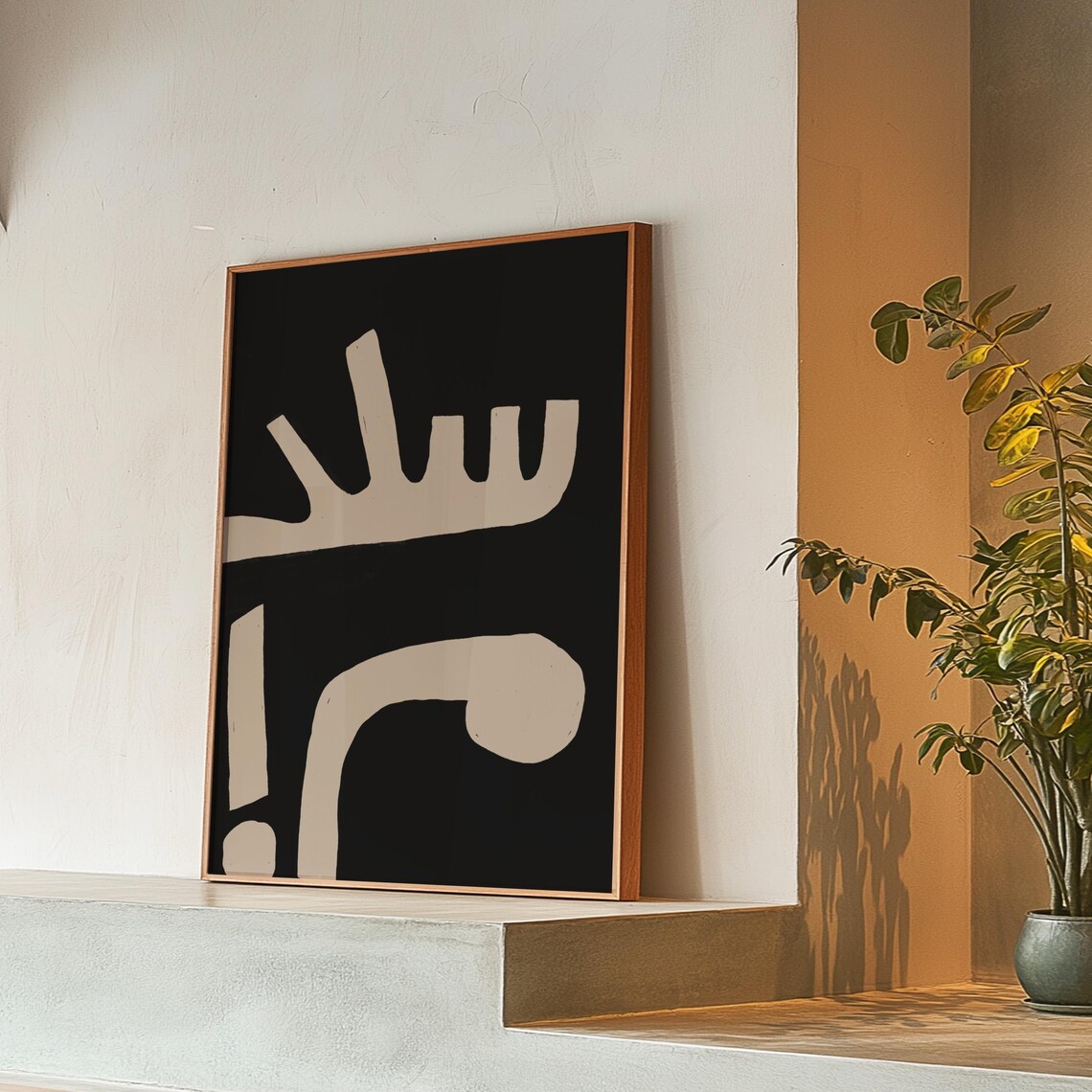 Salam Arabic Abstract Poster, Minimal Art Print