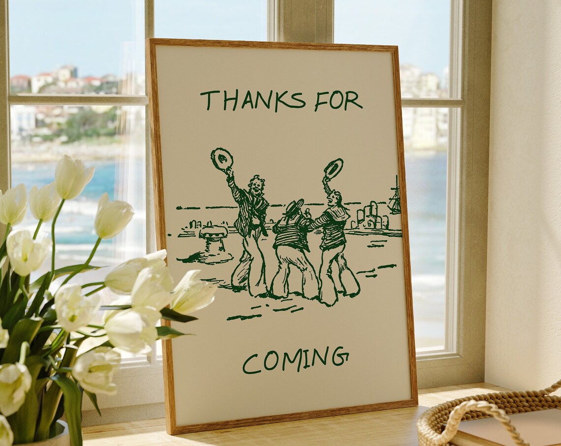 Thanks For Coming Vintage Sailor Poster Print