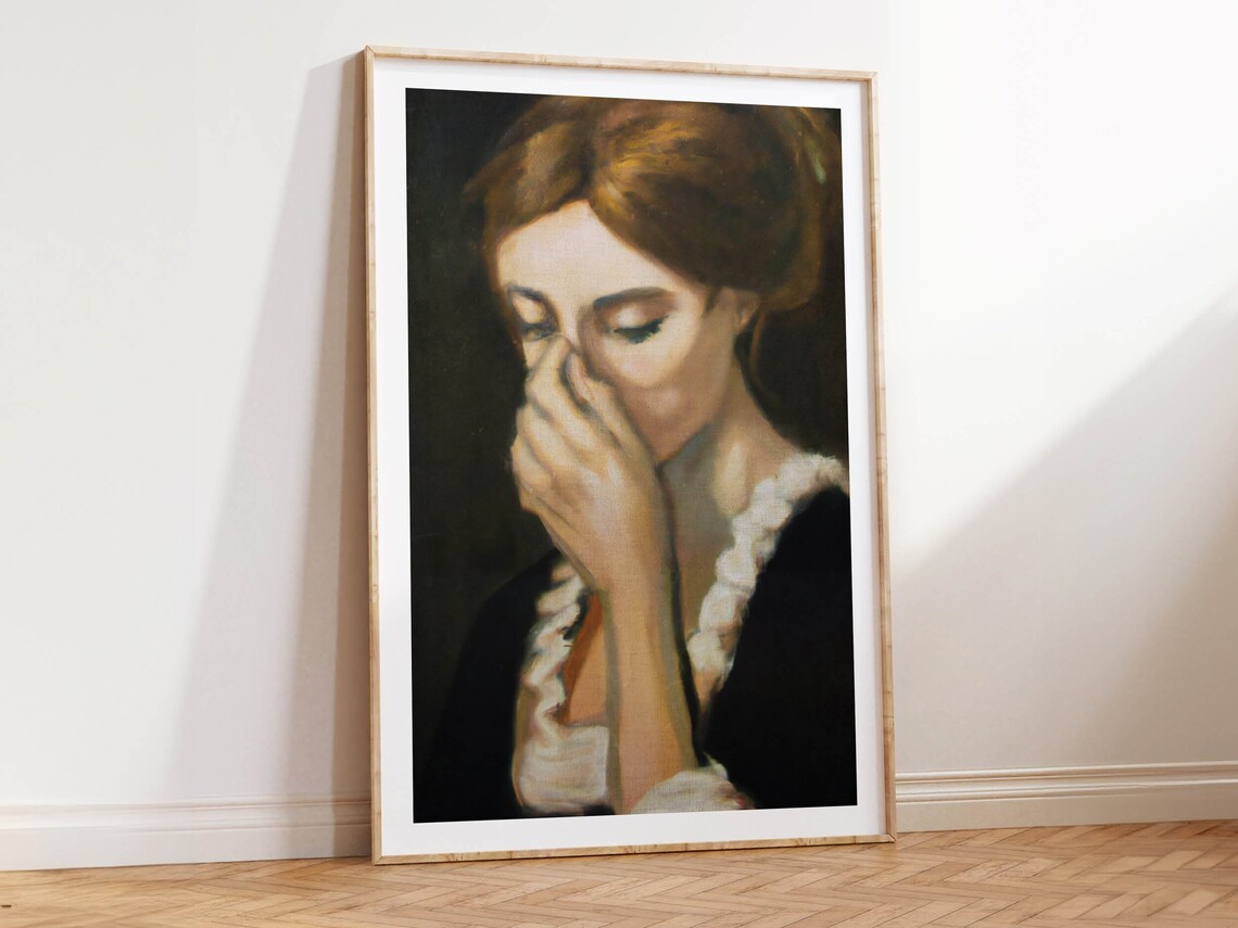 Classical Lady Bathroom Humor Poster Print
