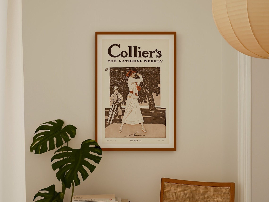 Collier's The National Weekly First Tee Classic Vintage Golf Poster - Image 2