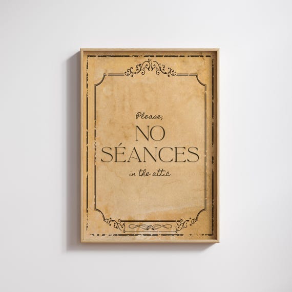Spooky Halloween Party Decor Funny Wall Art Gothic Sign Vintage Seance 90
