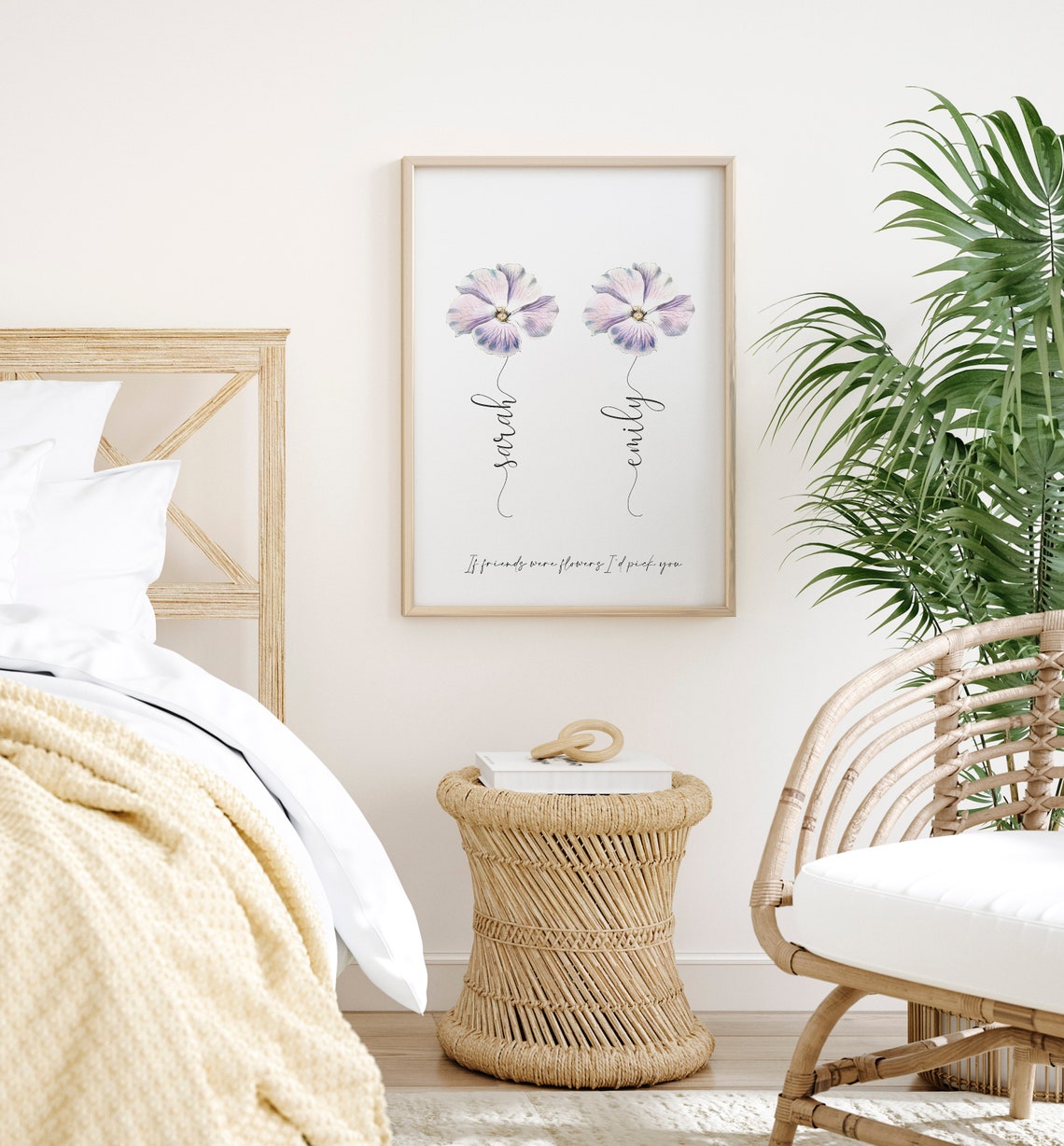 Personalized Best Friend Flower Names If Friends Were Flowers Print - Image 3