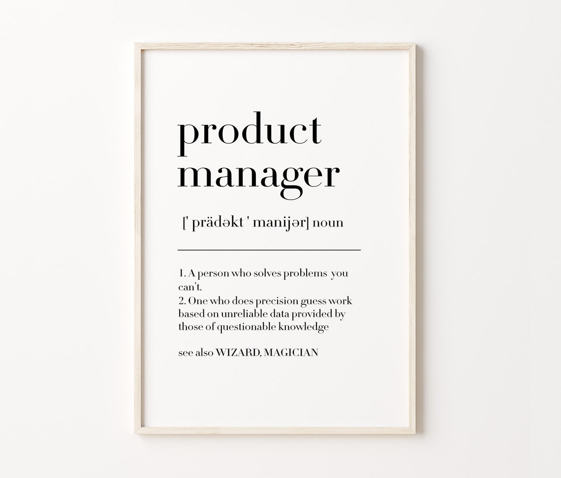 Product Manager Funny Job Definition Gift Office Typography Poster - Image 3