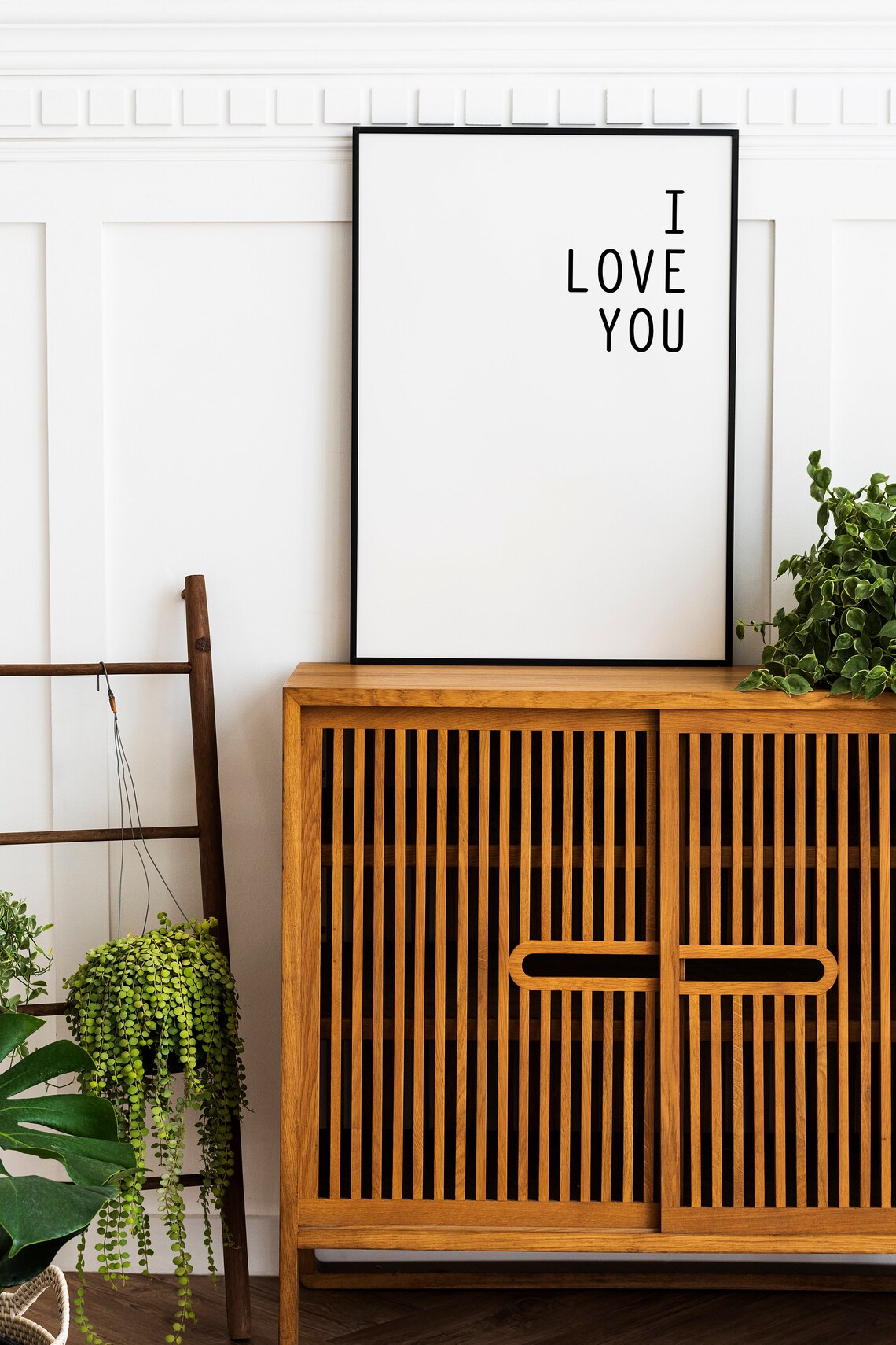 I Love You Handwritten Minimalist Romantic Love Quote Wall Art Poster - Image 2