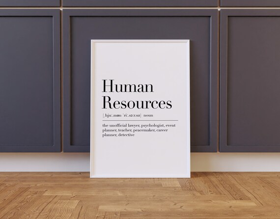 Human Resources Human Resources Print Human Resources Poster Human Resources Definition Human Resources Wall Decor