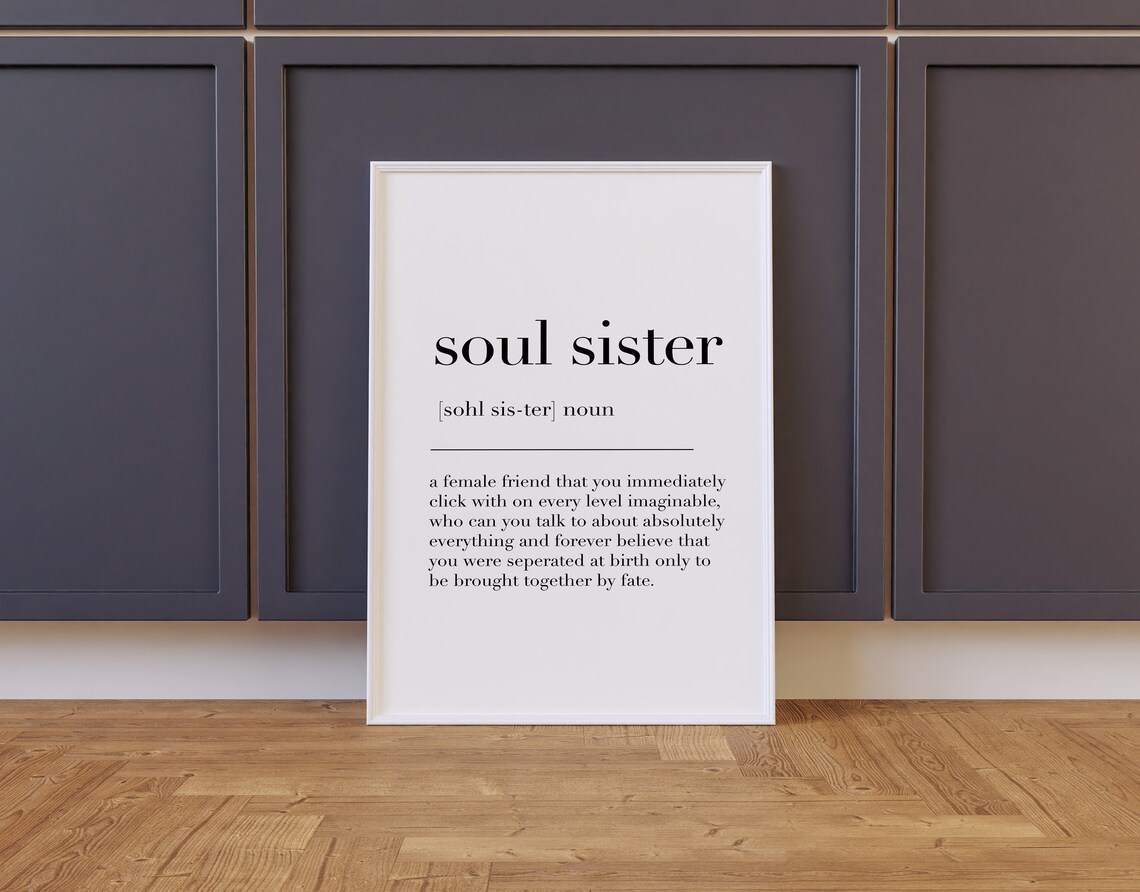 Soul Sister Friendship Print Personalised Best Friend Gift Soul Sister Definition Custom Sister Gift Personalized Gift - Image 2