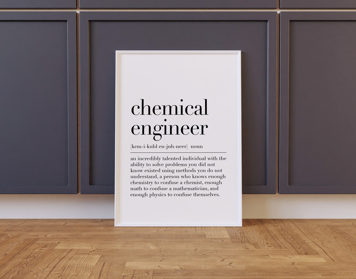 Chemical Engineer Poster Chemical Engineer Gifts Chemical Engineer Definition Print Chemical Engineer Wall Art Decor - Image 2