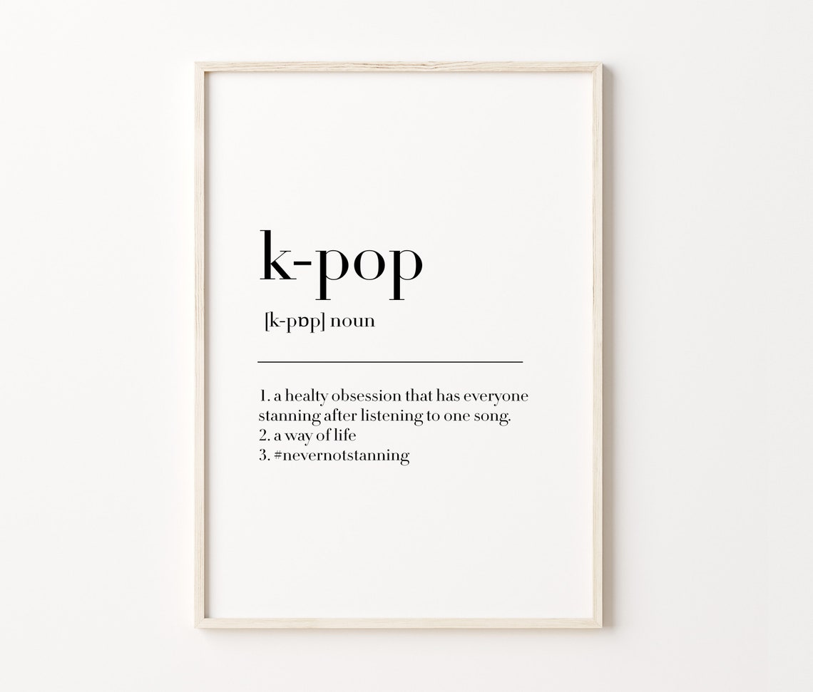 K Pop Definition Print Funny Music Fan Gift Noun Meaning Poster - Image 4