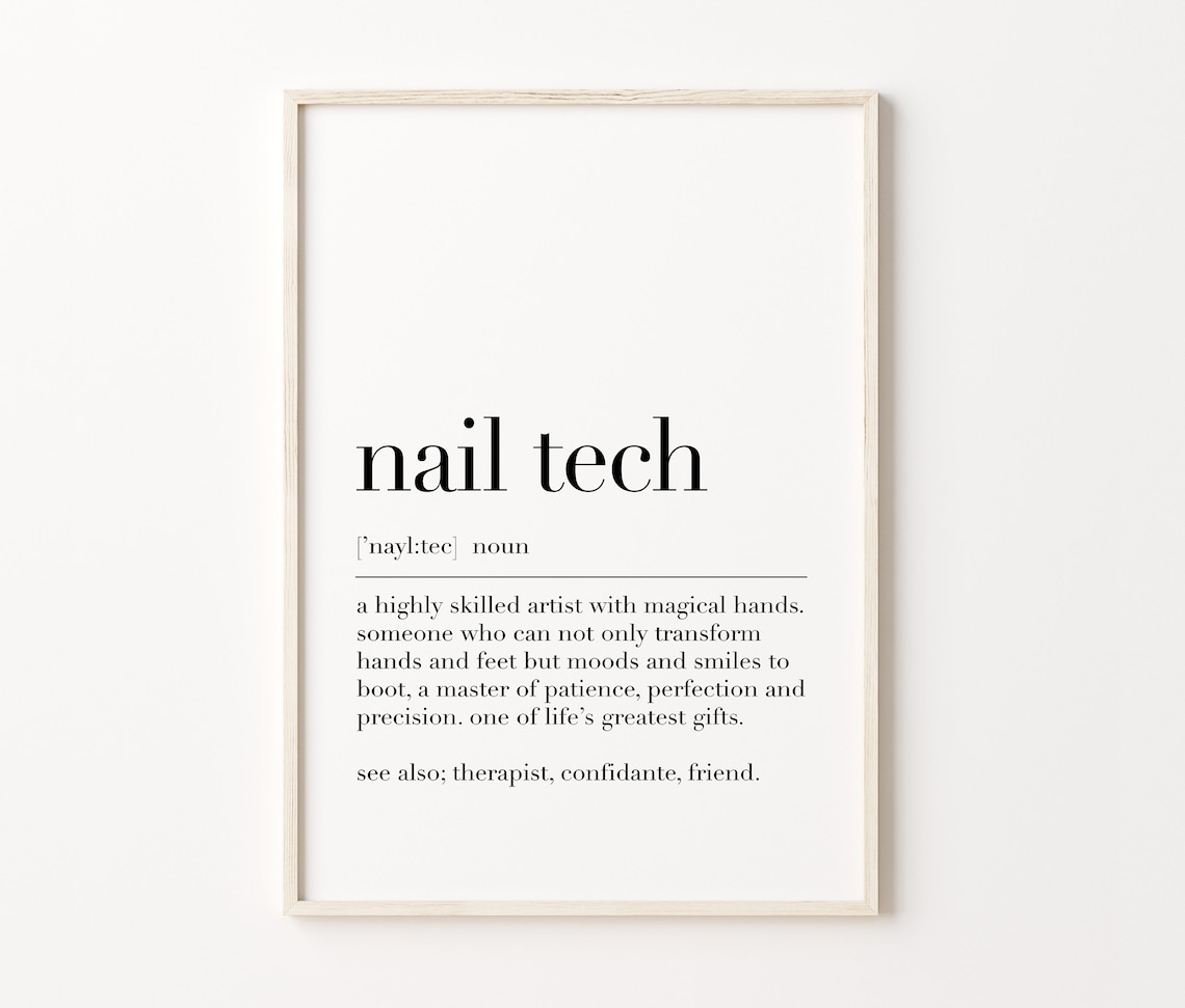 Nail Tech Definition Skilled Artist Magical Hands Salon Gift Poster - Image 3