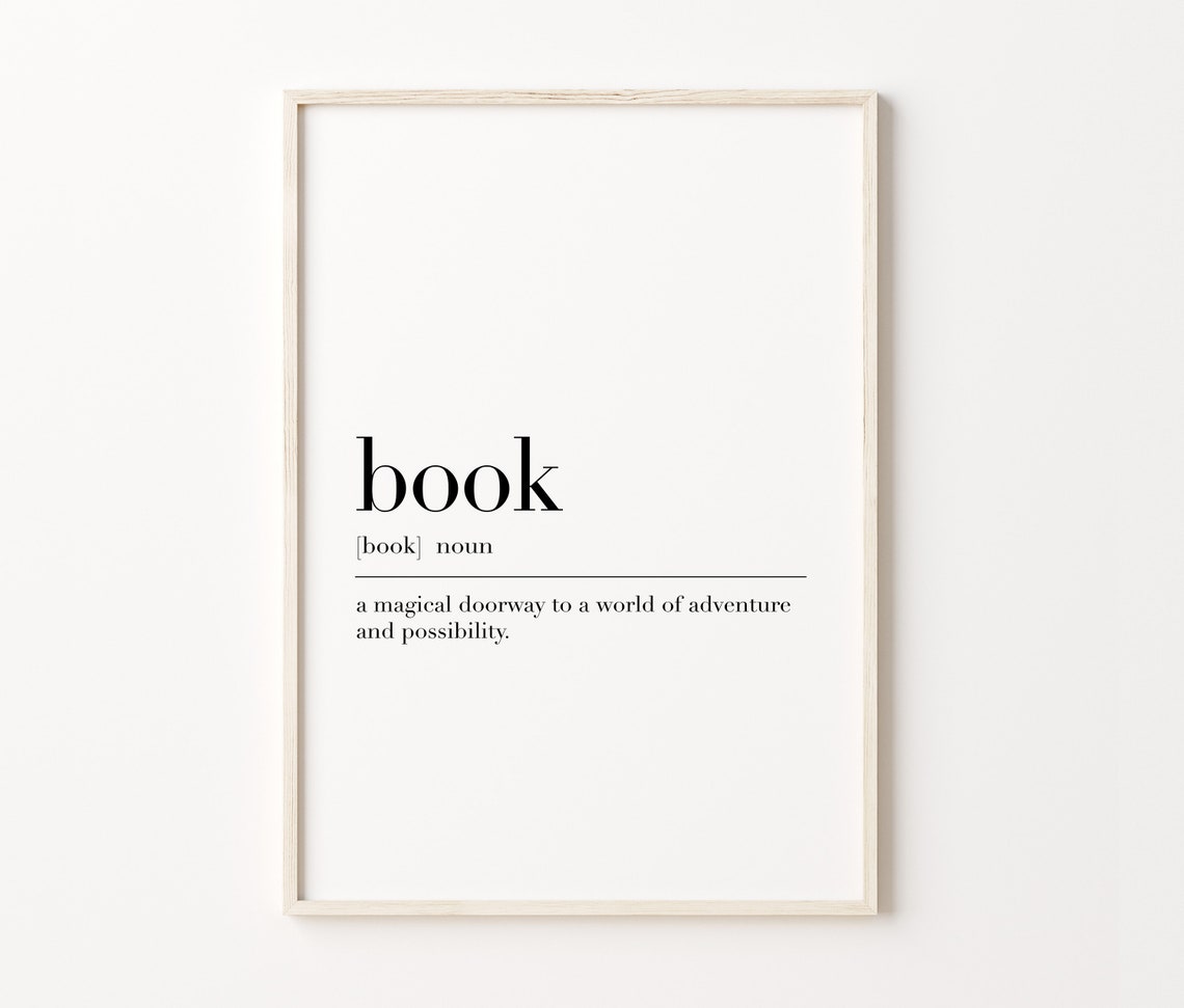 Book Definition Dictionary Style Reader Quote Wall Art Print - Image 3