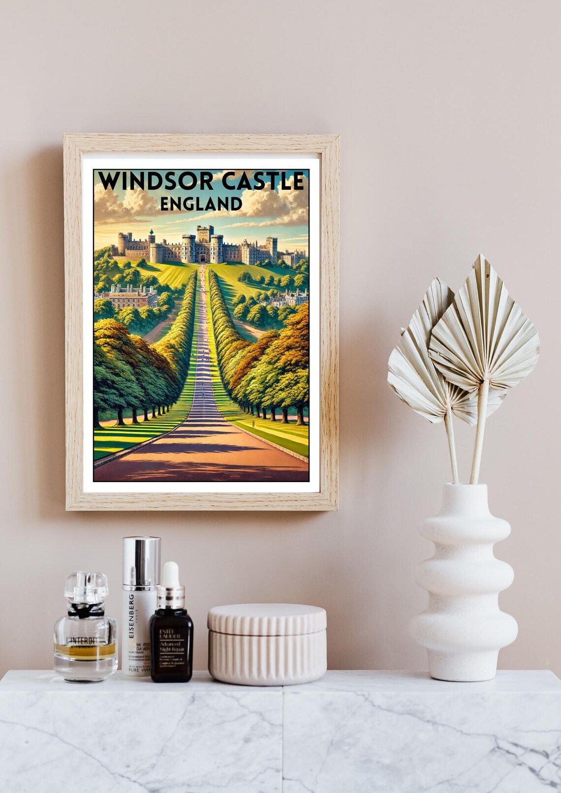 Windsor Castle England Royal Long Walk Summer Vintage Travel Poster - Image 4