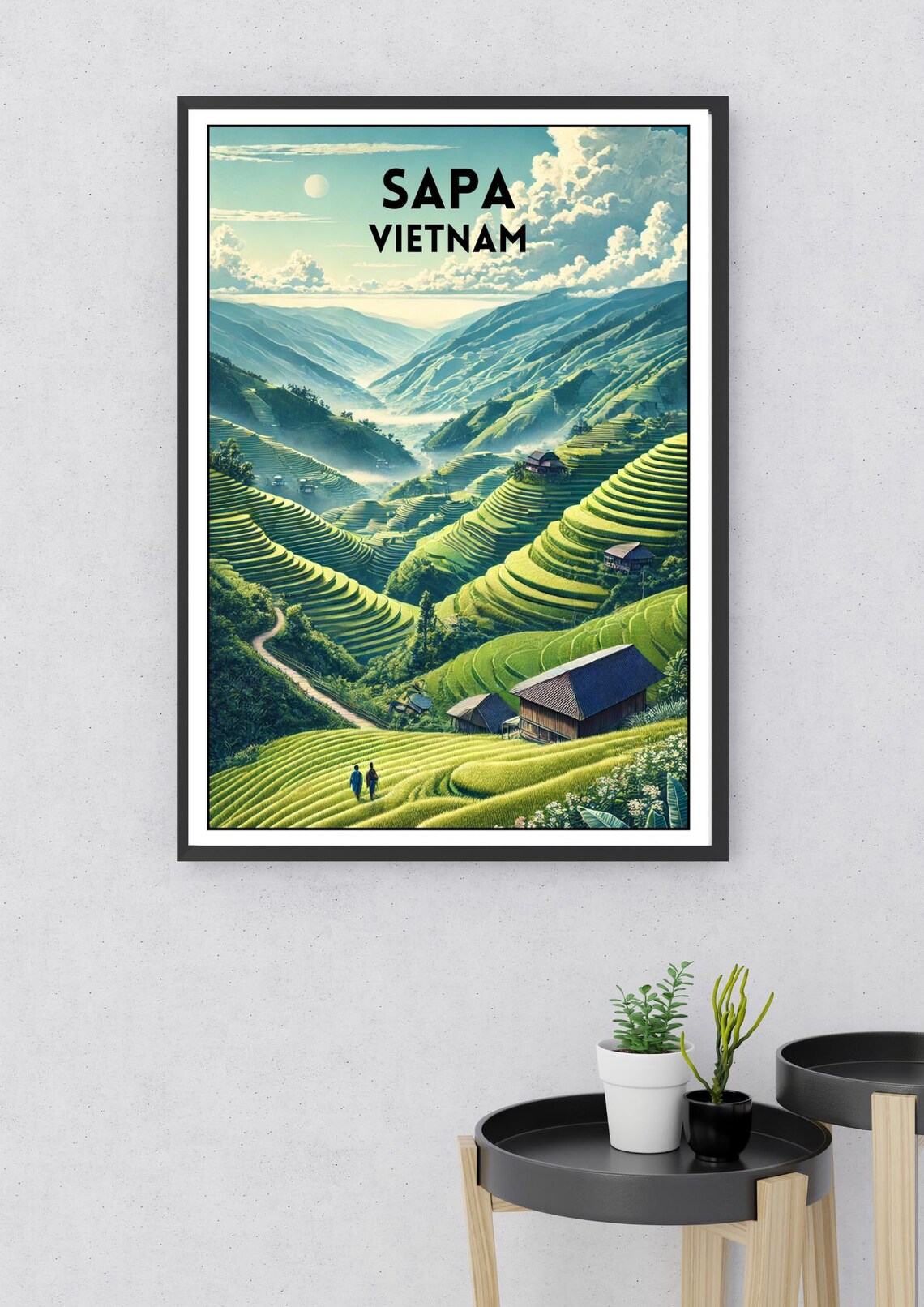 Sapa Vietnam Travel Poster, Modern Home Decor - Image 2