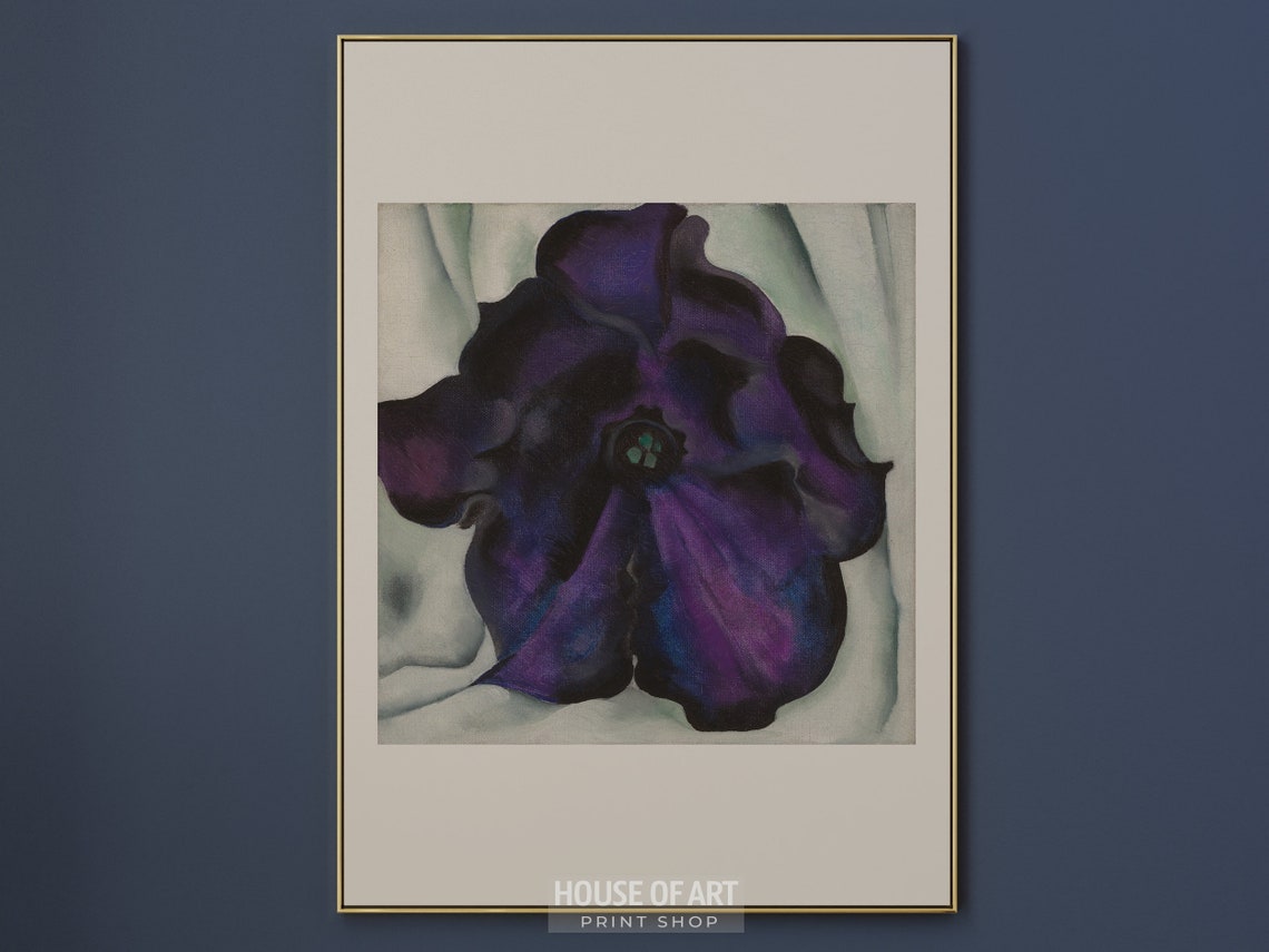 Purple Petunia Painting Contemporary Art Floral Still Life Painting Flower Art Print Purple Wall Art Wall Art - Image 2