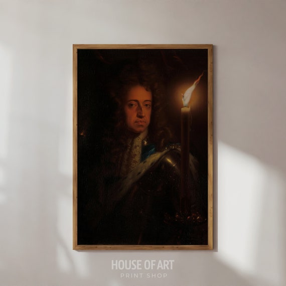 Male Portrait Painting Dark Academia Antique Oil Painting Moody Vintage Victorian Portrait Gothic Home Decor Baroque Wall Art