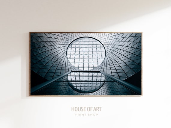 Frame Tv Art 4k Contemporary Architecture Photography Geometric Modern Glass Design Symmetry Circle Reflection