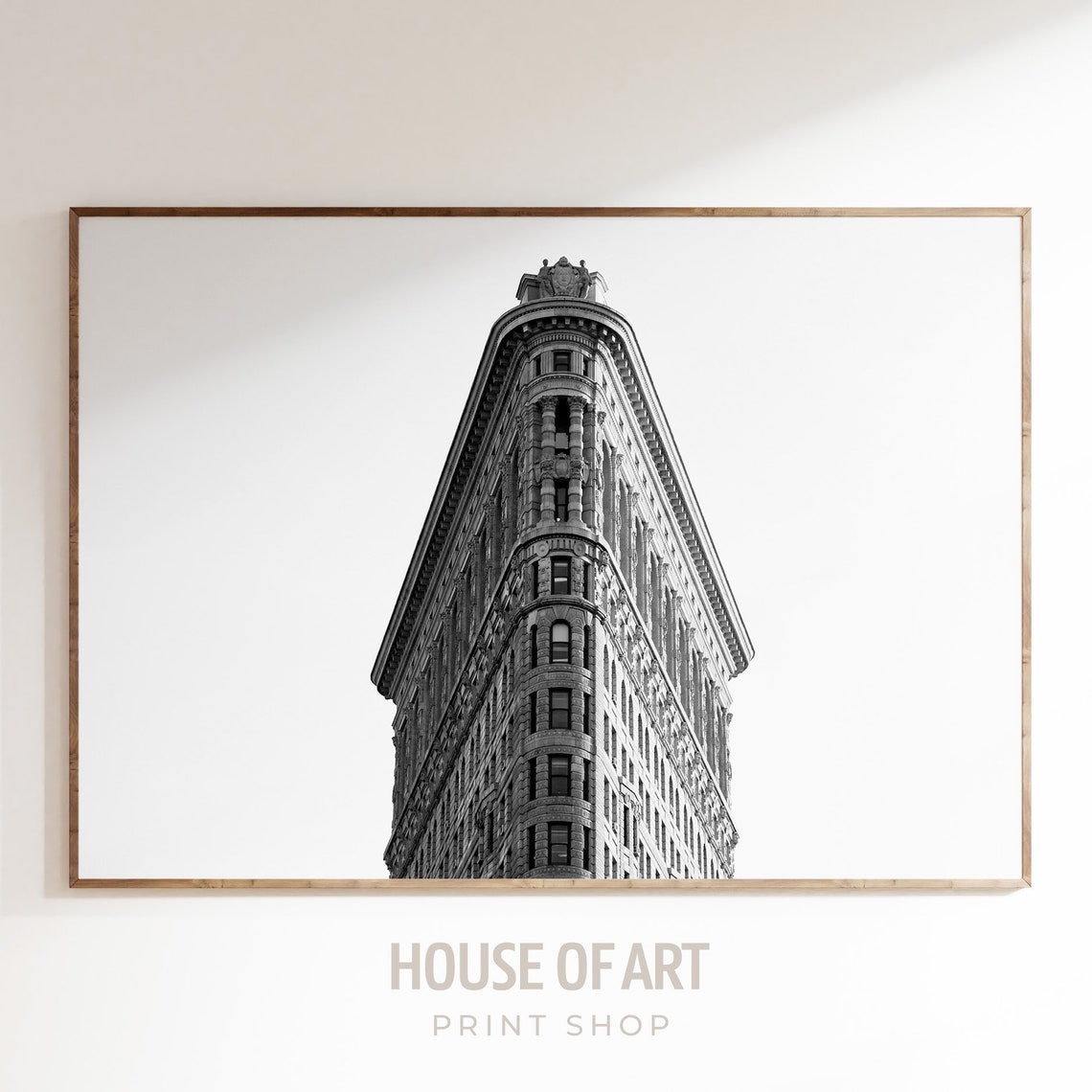 Flatiron Building New York City Black White Architecture Poster