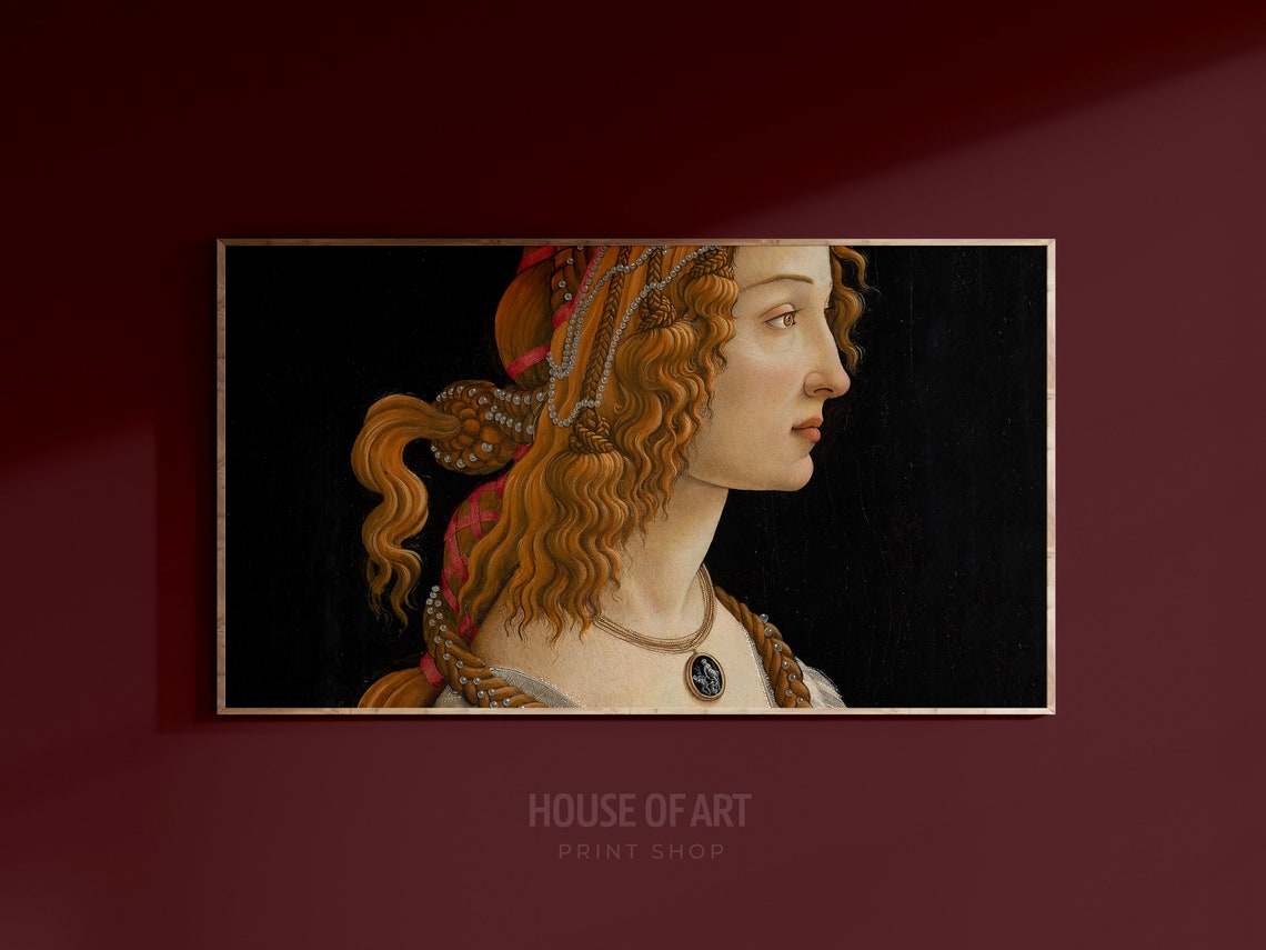 Frame Tv Art 4k Classic Portrait Oil Painting Vintage Beautiful Female Artwork Elegant Woman Antique Nymph Ethereal Gaze - Image 3