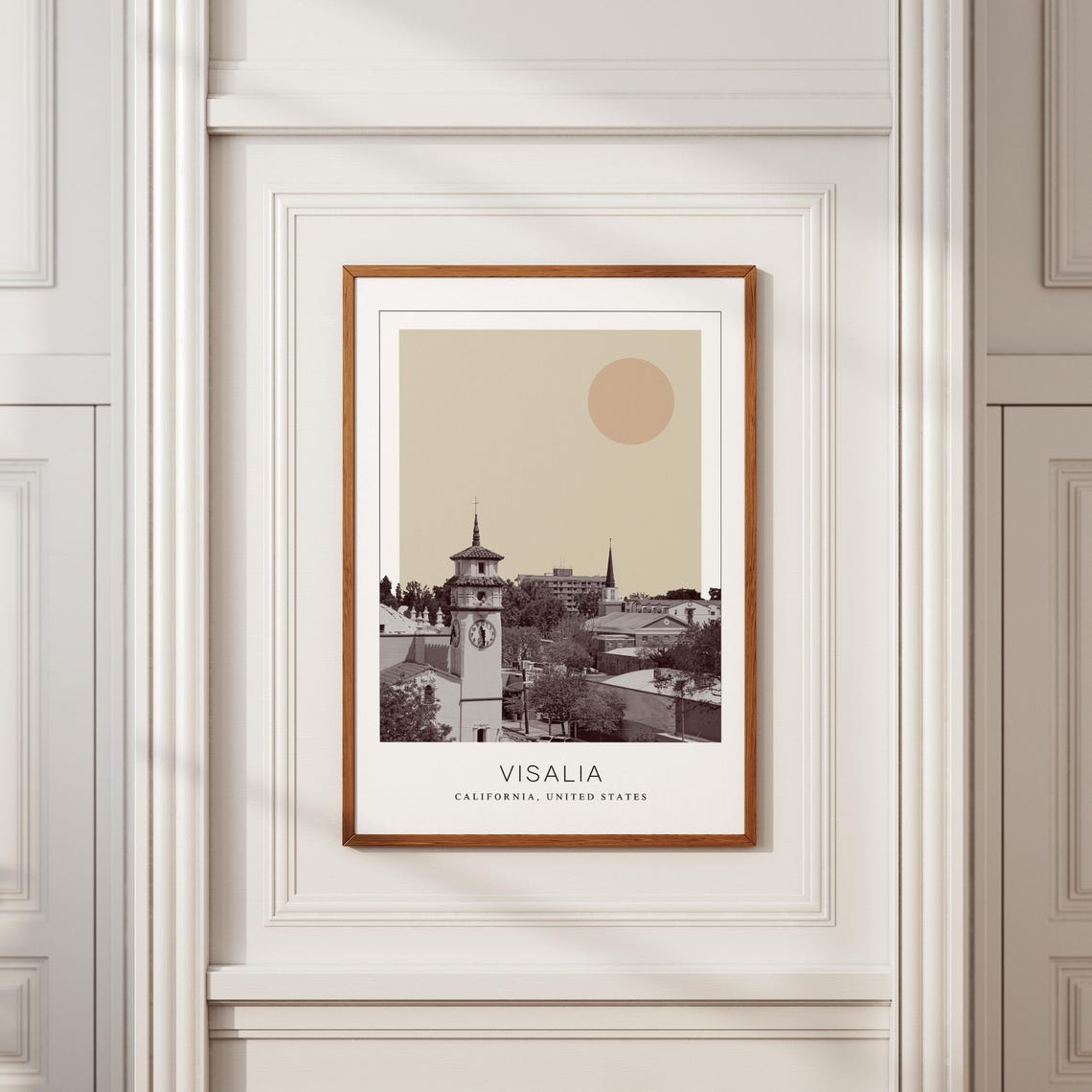 Visalia Clock Tower Downtown Minimalist California Travel Poster - Image 2