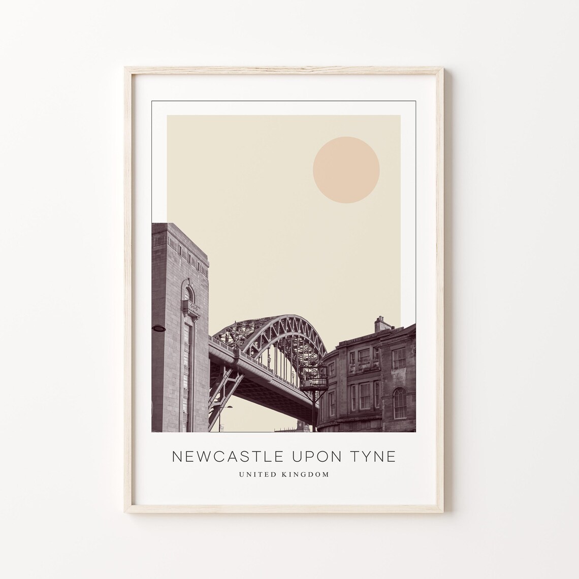 Newcastle Upon Tyne Minimalistic Travel Poster