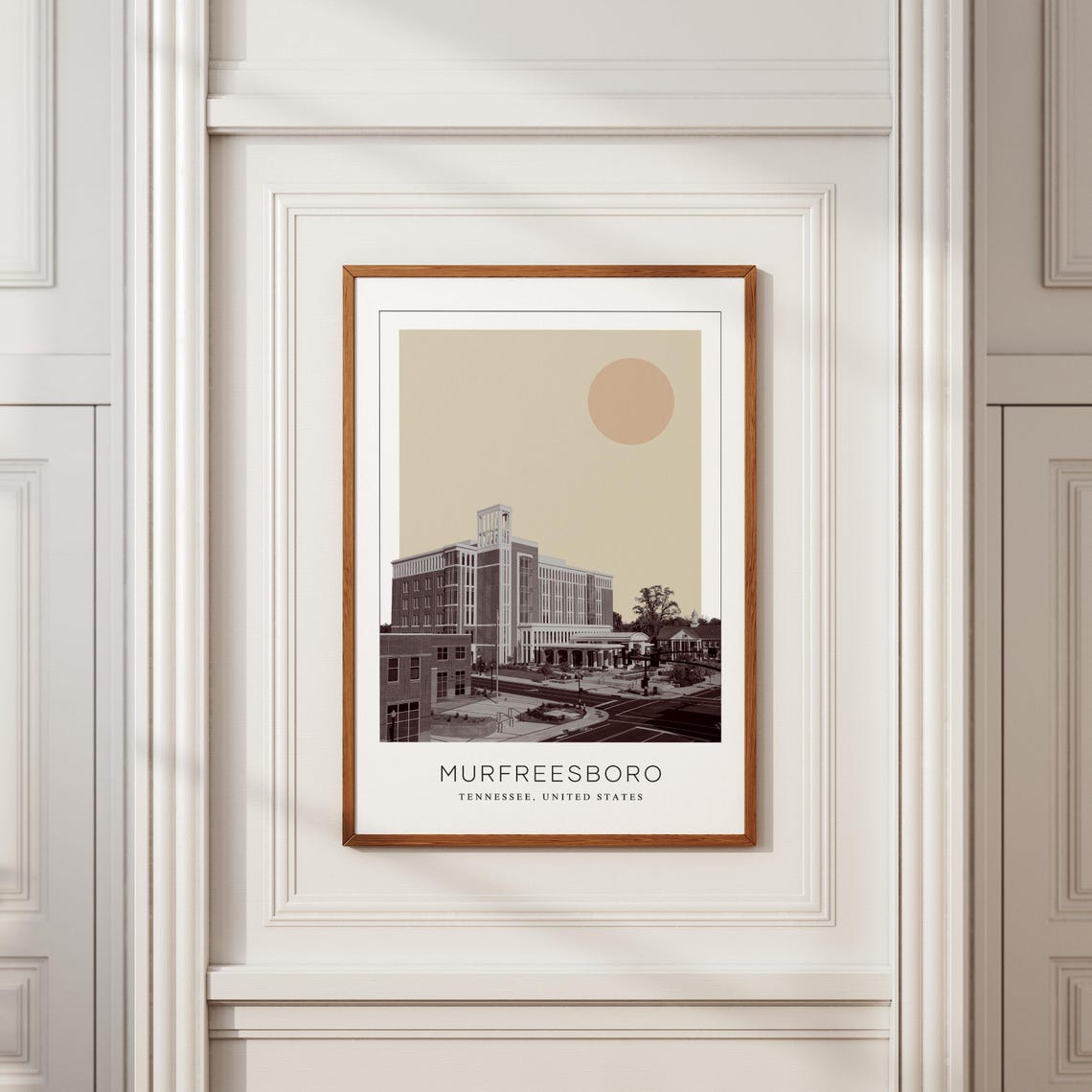 Murfreesboro Tennessee Downtown Street Minimalist Travel Poster - Image 2