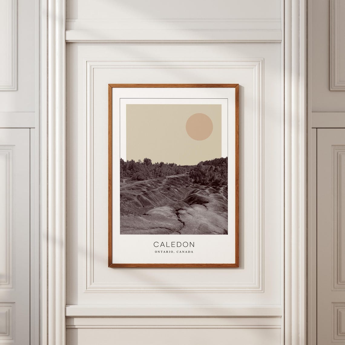 Caledon Ontario Canada Badlands Hills Minimalist Travel Poster - Image 2
