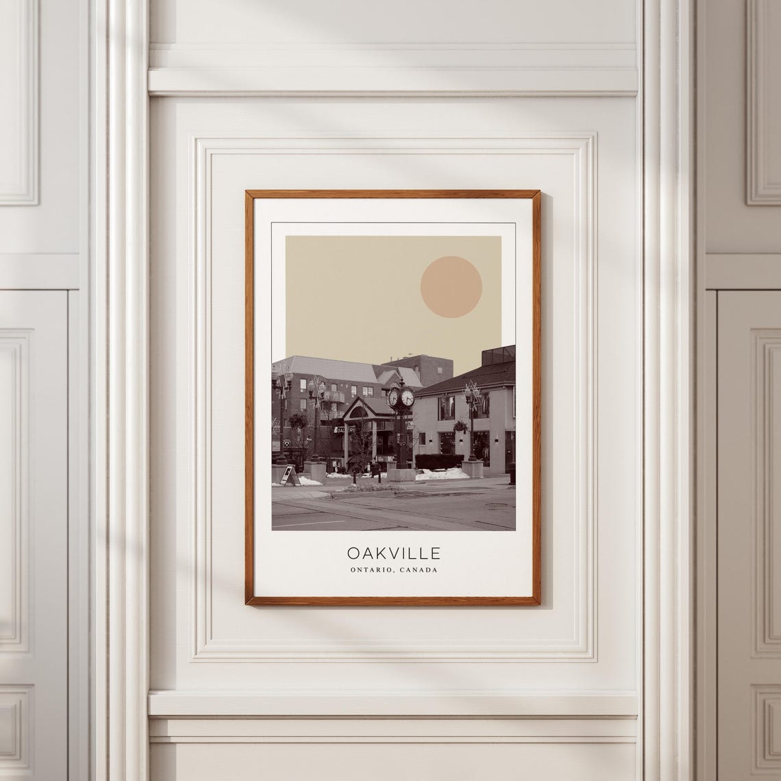 Oakville Ontario Historic Clock Tower Downtown Street Scene Poster - Image 2