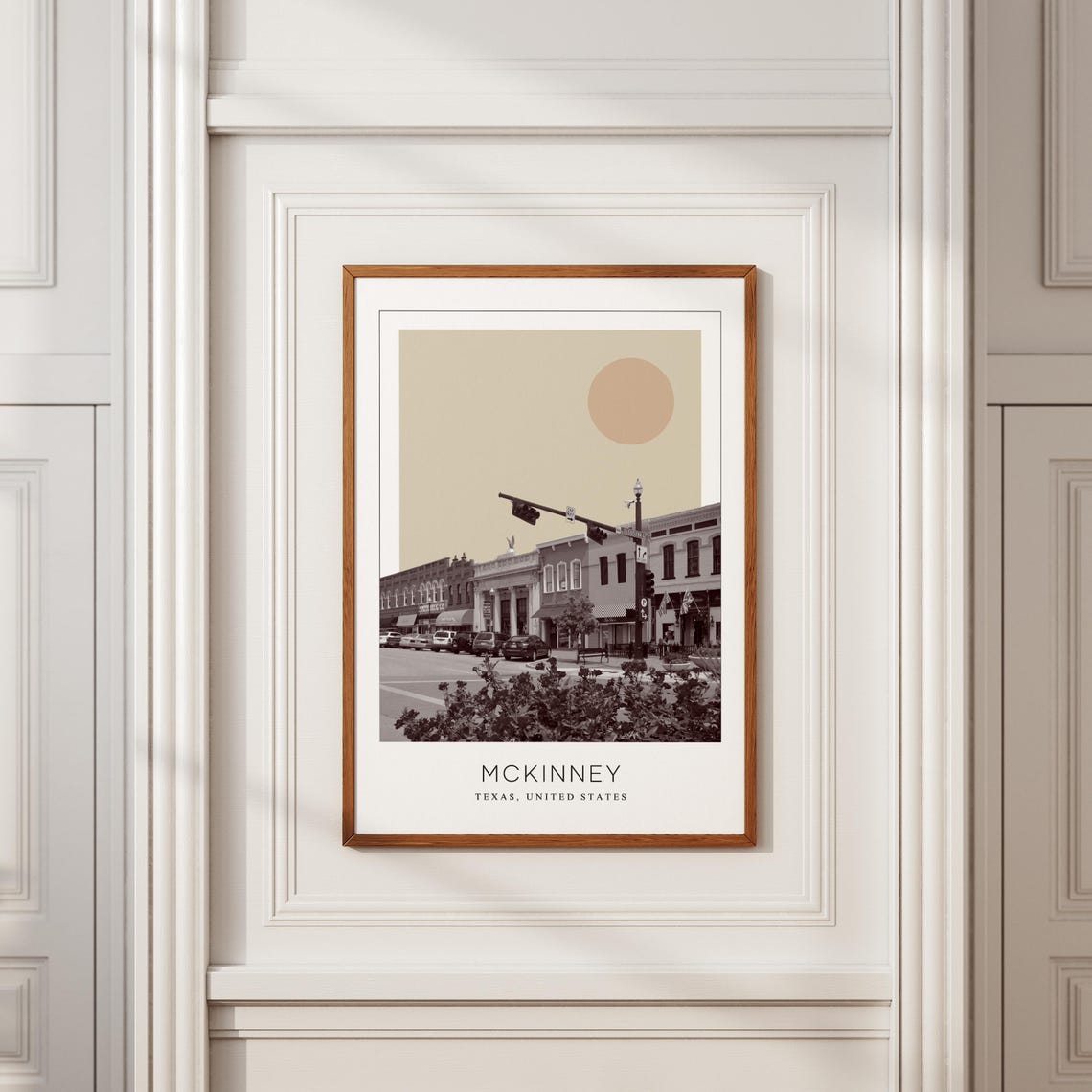 McKinney Historic Downtown Corner Minimalist Texas Travel Poster - Image 2