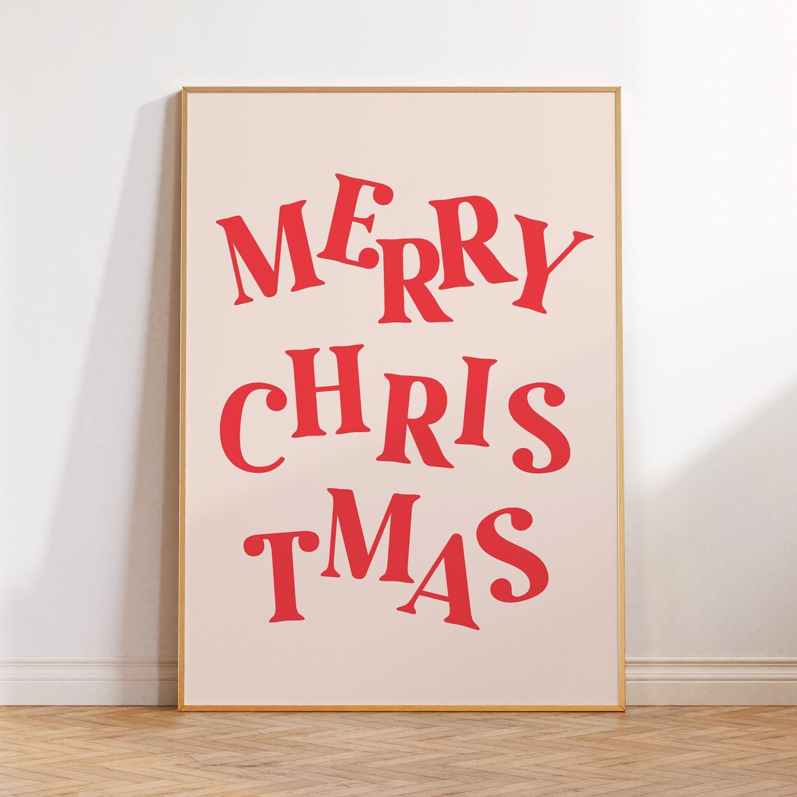 Merry Christmas Typography Holiday Poster - Image 3