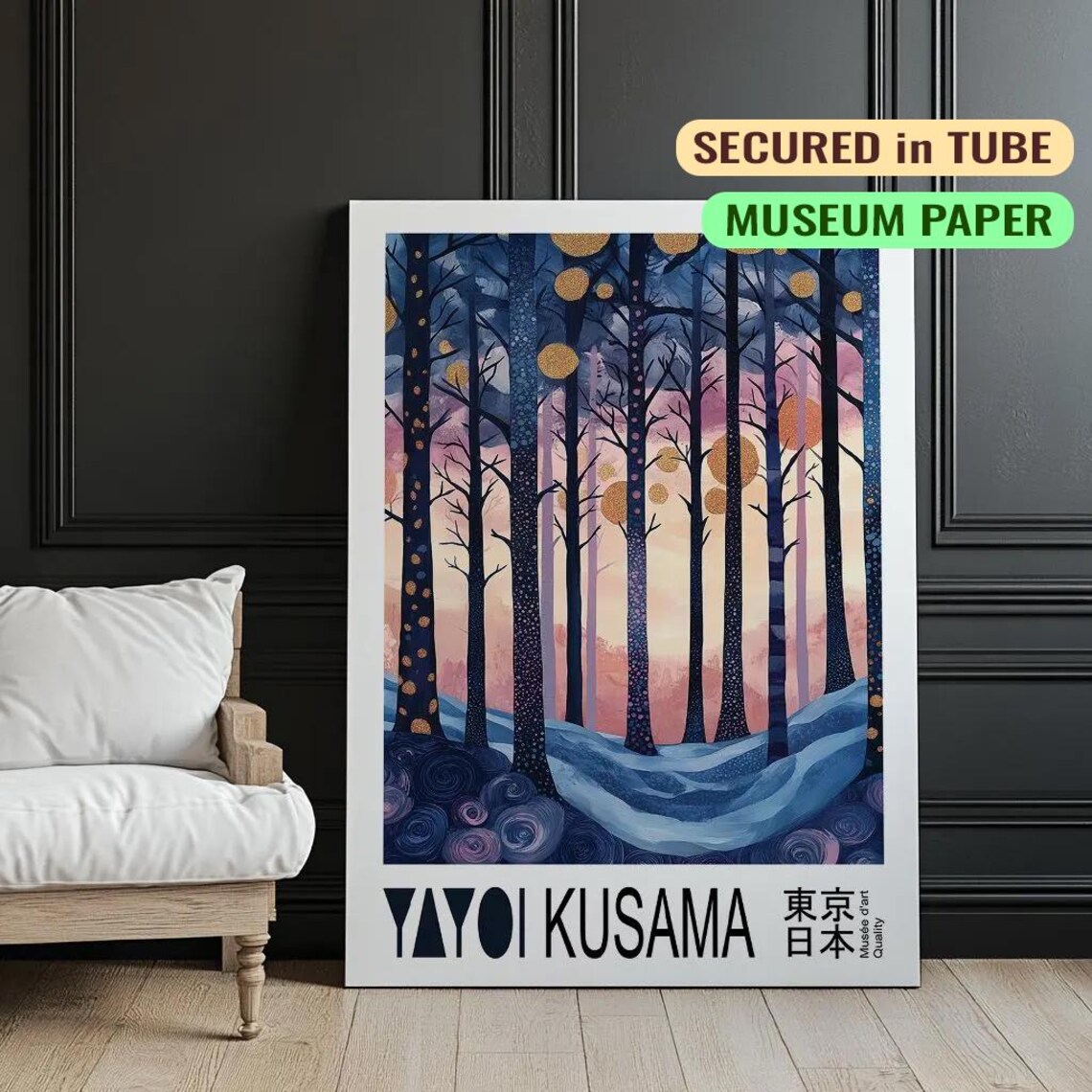 Yayoi Kusama Exhibition, Japanese Landscape Abstract