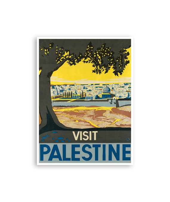 Vintage Palestine Decor Palestinian Art Print Middle Eastern Gift Poster Xr2732