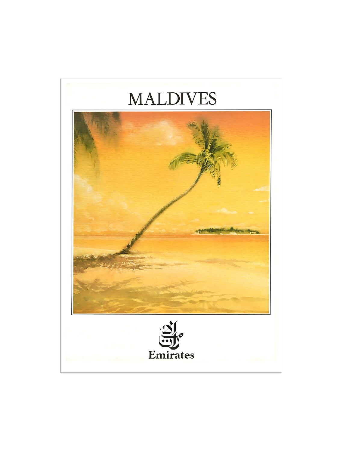 Maldives Travel Poster, Beach Decor Art Print