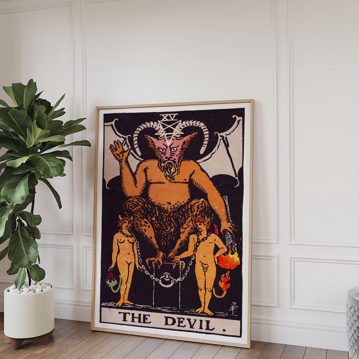Tarot Cards Rider Waite The Devil, Vintage Occult Poster - Image 5