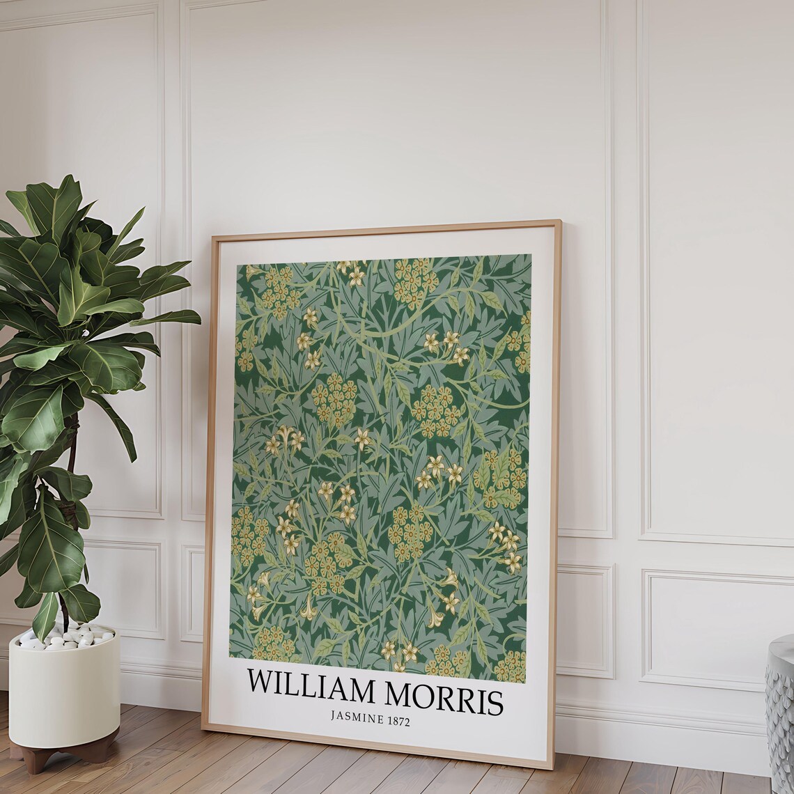 William Morris Vintage Floral Illustration, Botanical Art