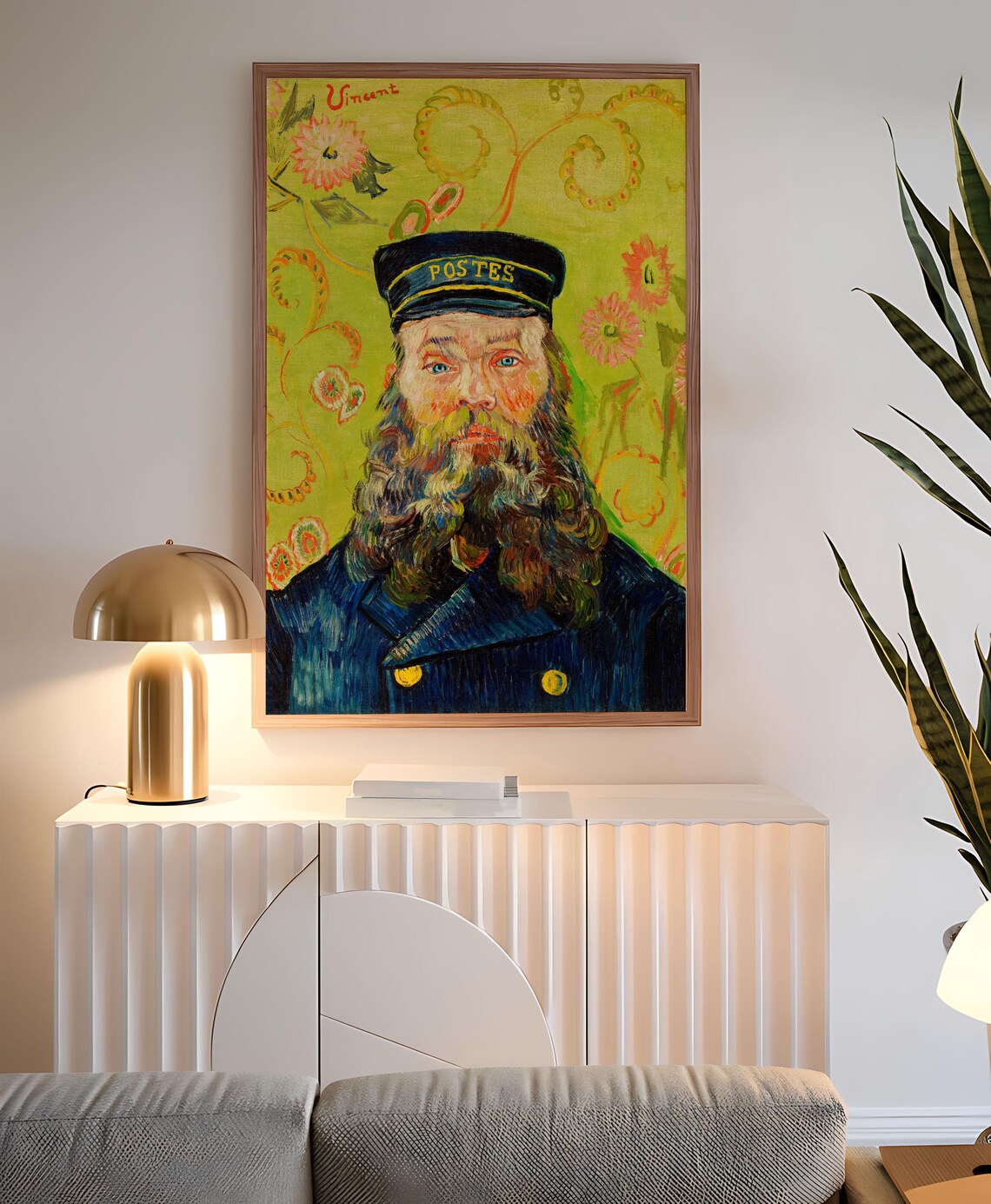 Van Gogh Portrait, Vintage French Postman Figurative Painting - Image 2