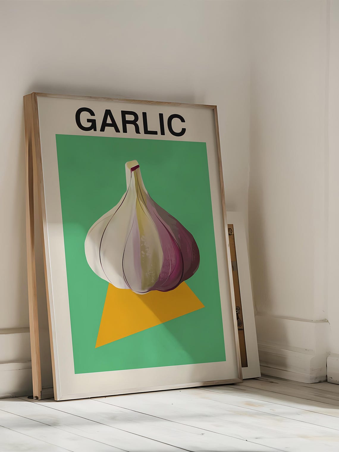 Garlic Vegetable Art Print Farmhouse Kitchen Wall Decor Rustic Food Illustration Culinary Wall Decor Vintage Kitchen Art