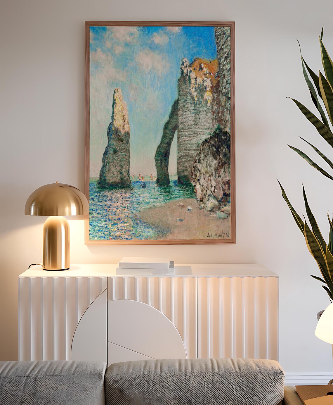 Claude Monet The Cliffs At Etretat, Vintage Poster - Image 3