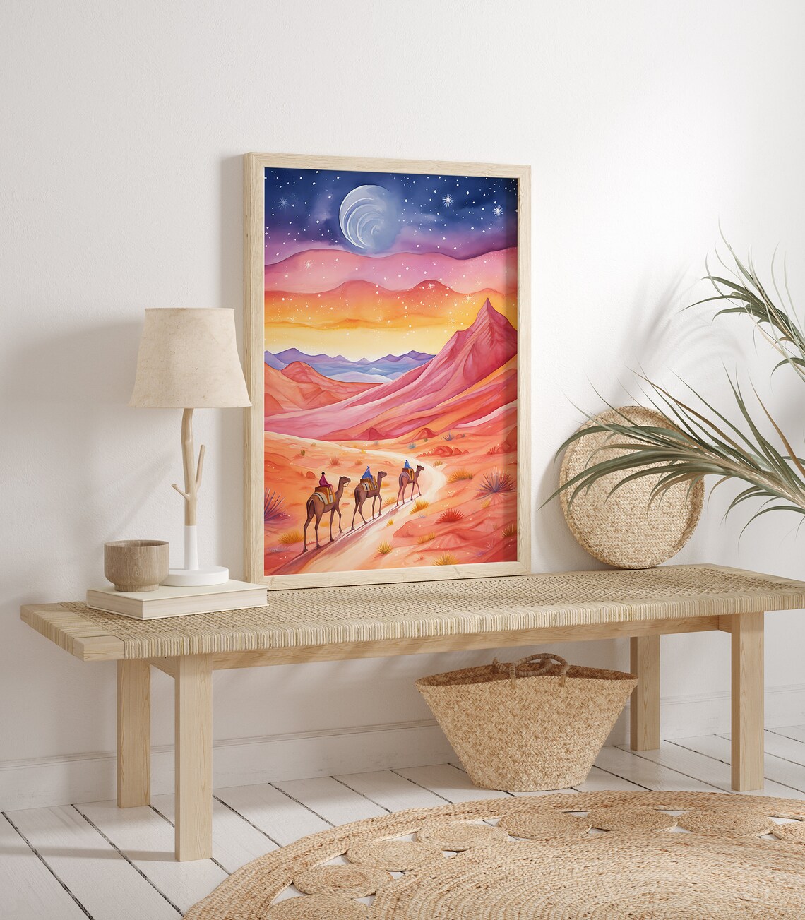 Magical Journey On Pink Sahara Art Print - Image 2