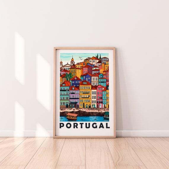 Portugal Travel Poster, Porto Anniversary Art Print