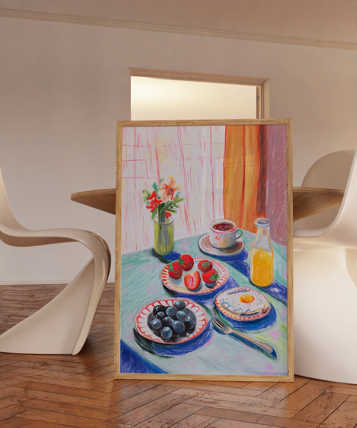 Breakfast Illustration Art Print, Kitchen Decor - Image 3