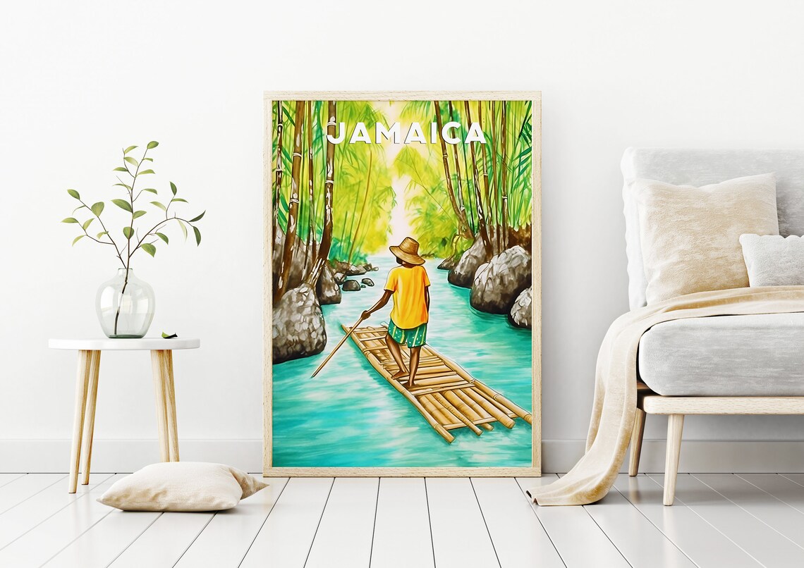 Jamaica Travel Print, Caribbean Landscape Poster - Image 2