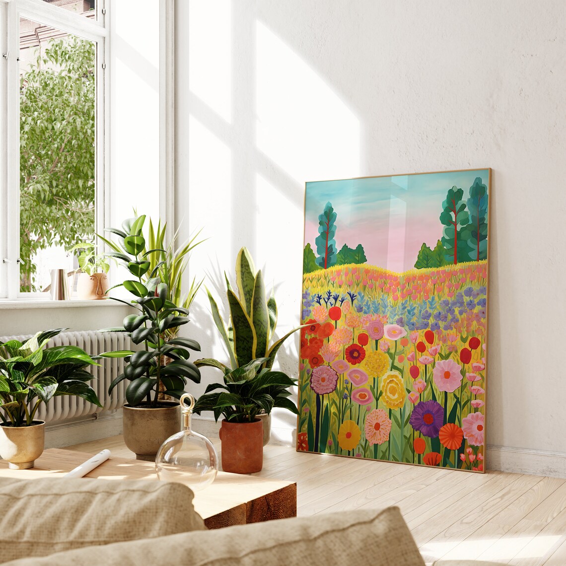 Floral Botanical Drawing Flower Garden Art Print - Image 3