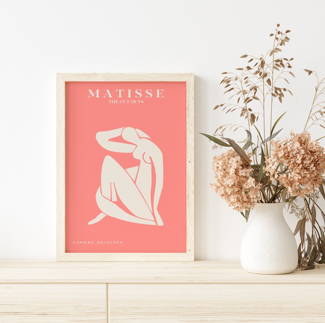 Henri Matisse Coral Seated Figure Cut Out Papiers Decoupes Poster - Image 2