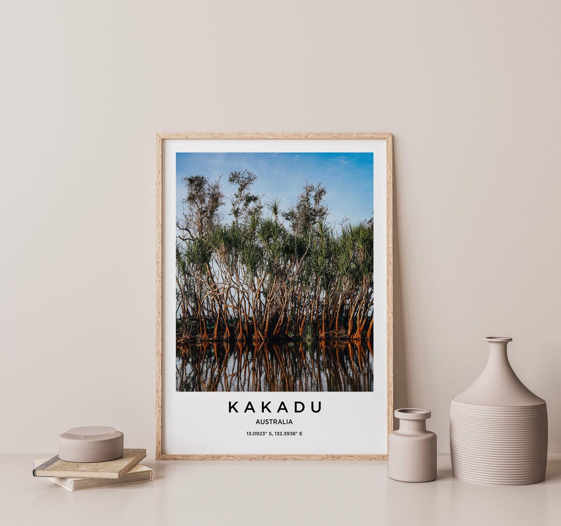 Kakadu Australia Wetland Trees Water Reflection Photo Poster - Image 2