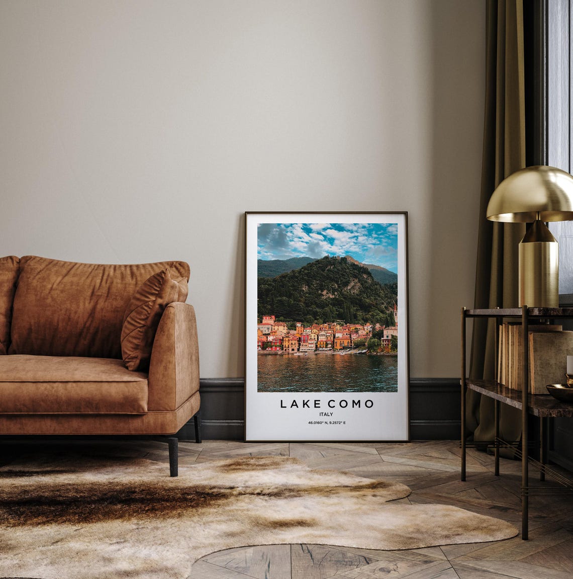 Lake Como Italy Charming Lakeside Village Mountain View Travel Poster - Image 3