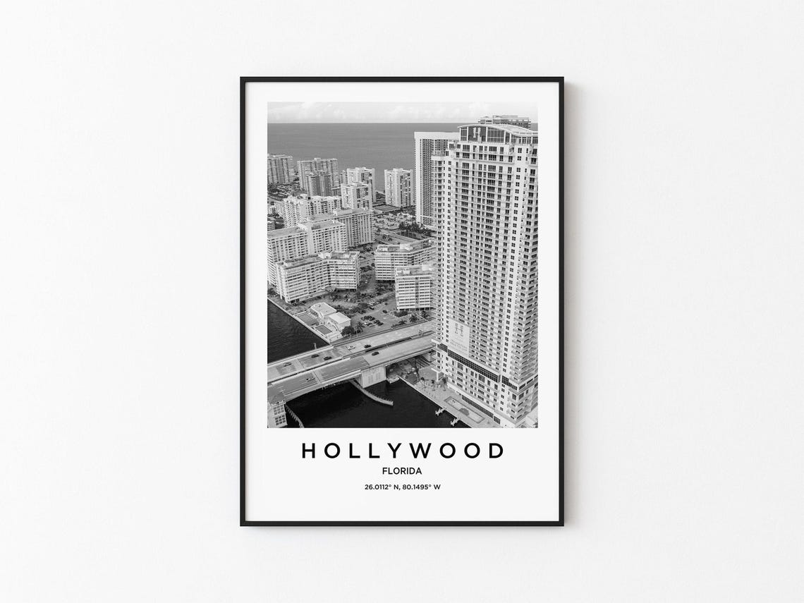 Hollywood Art Hollywood Print Hollywood Poster Hollywood Art Hollywood Photo Hollywood Map Hollywood Painting