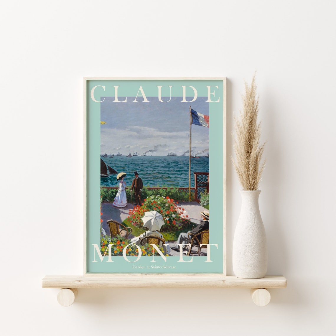 Claude Monet Garden at Sainte-Adresse Seaside Gathering Poster - Image 2