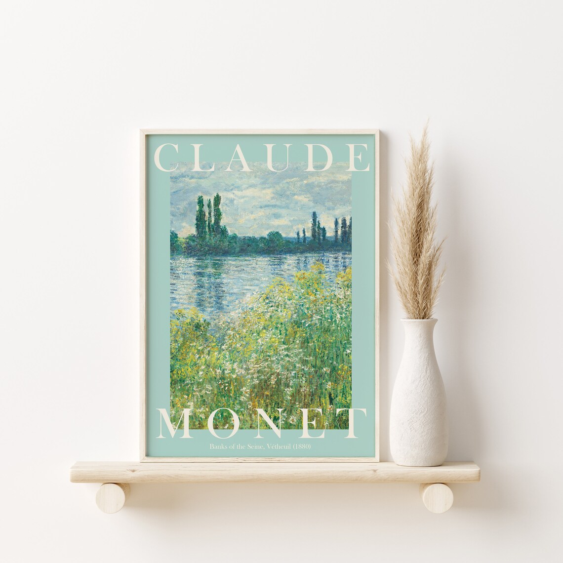 Claude Monet Banks of the Seine Vetheuil Poplar Trees Poster - Image 3