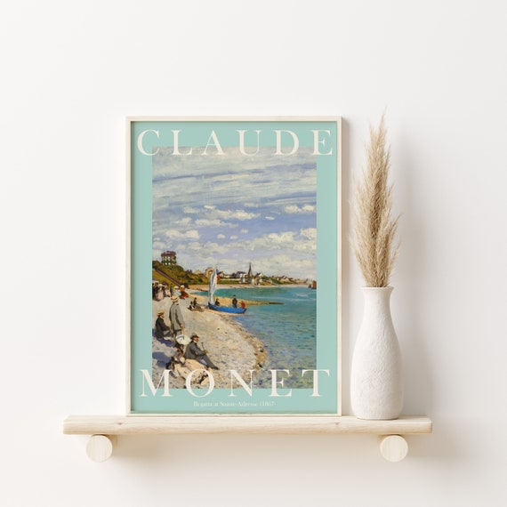Monet Poster Claude Monet Print Monet Wall Art Monet Picture Modern Monet Print Vintage Monet Art Regatta At Sainte Adresse