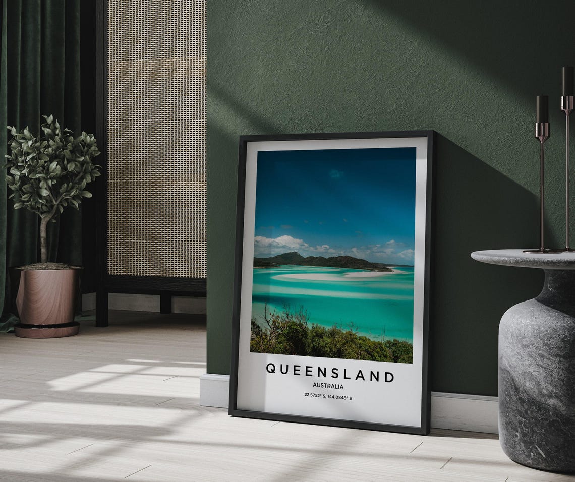 Queensland Art Queensland Print Queensland Poster Queensland Art Queensland Photo Queensland Map Queensland Painting Queensland Travel - Image 2
