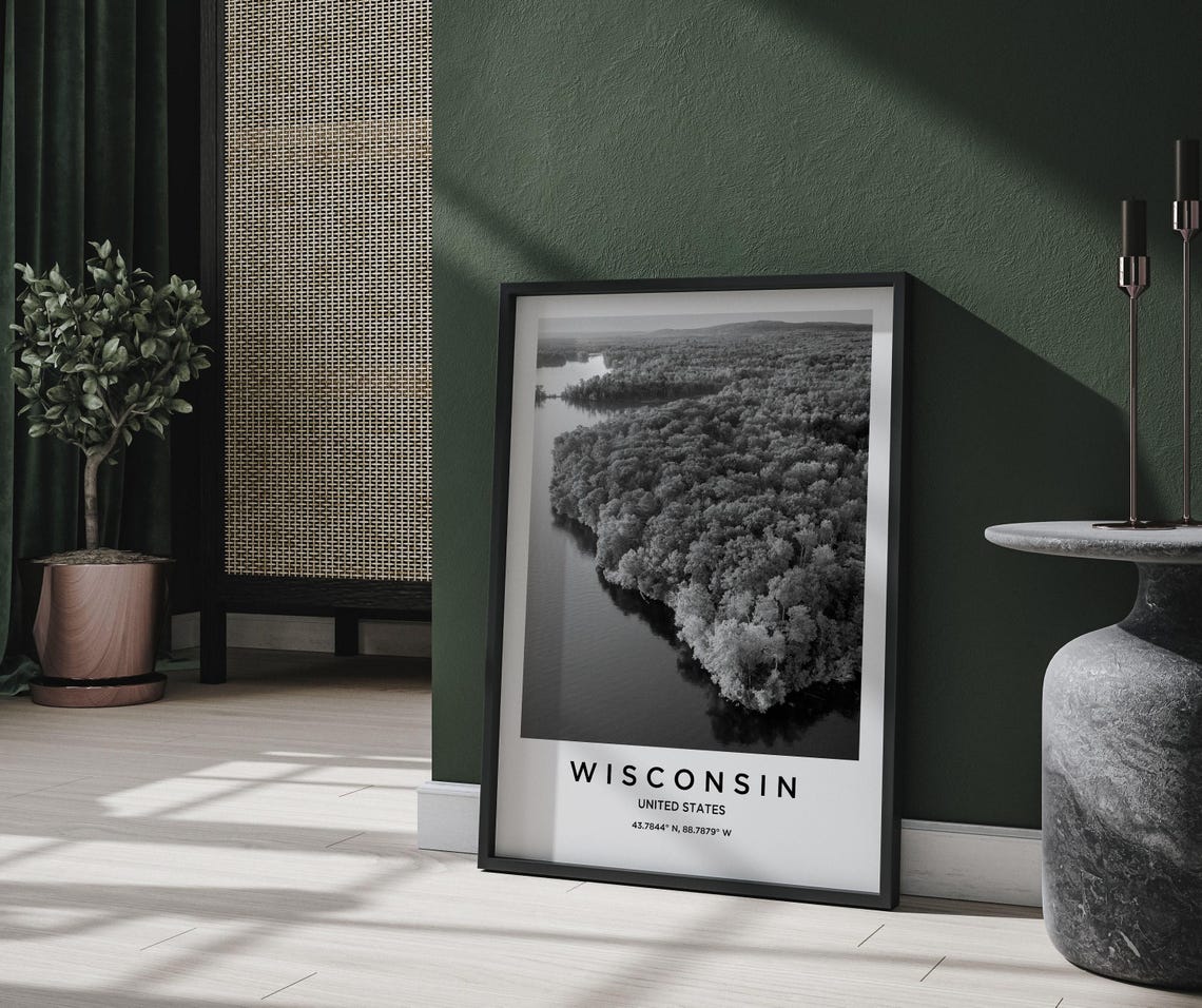 Wisconsin Travel Poster, Map Art Print - Image 2